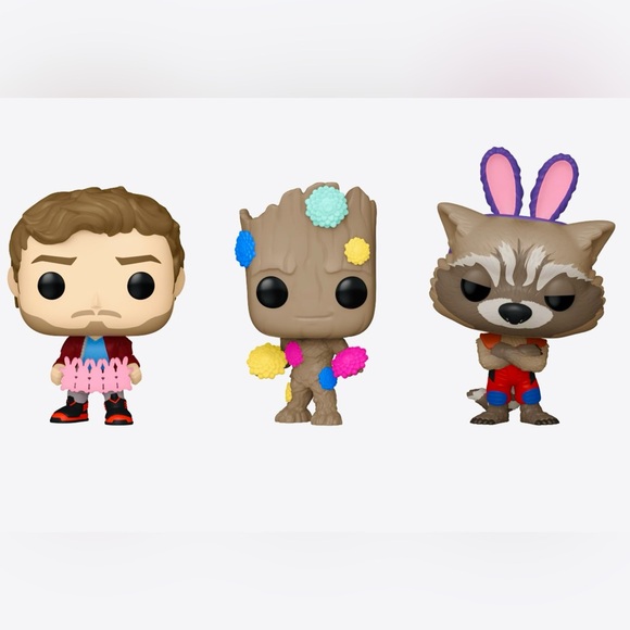 Funko Pop: Guardians of The Galaxy Star-Lord, Groot, & Rocket - Picture 2 of 3